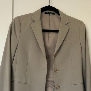 Theory Taupe Wool Blend Tailored Blazer – Size 2 – Made in USA